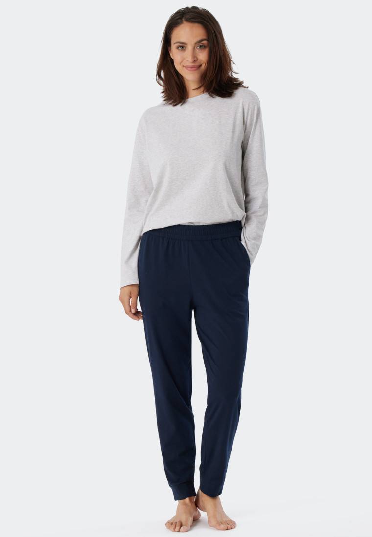 Schiesser Hose lang dunkelblau - Mix+Relax