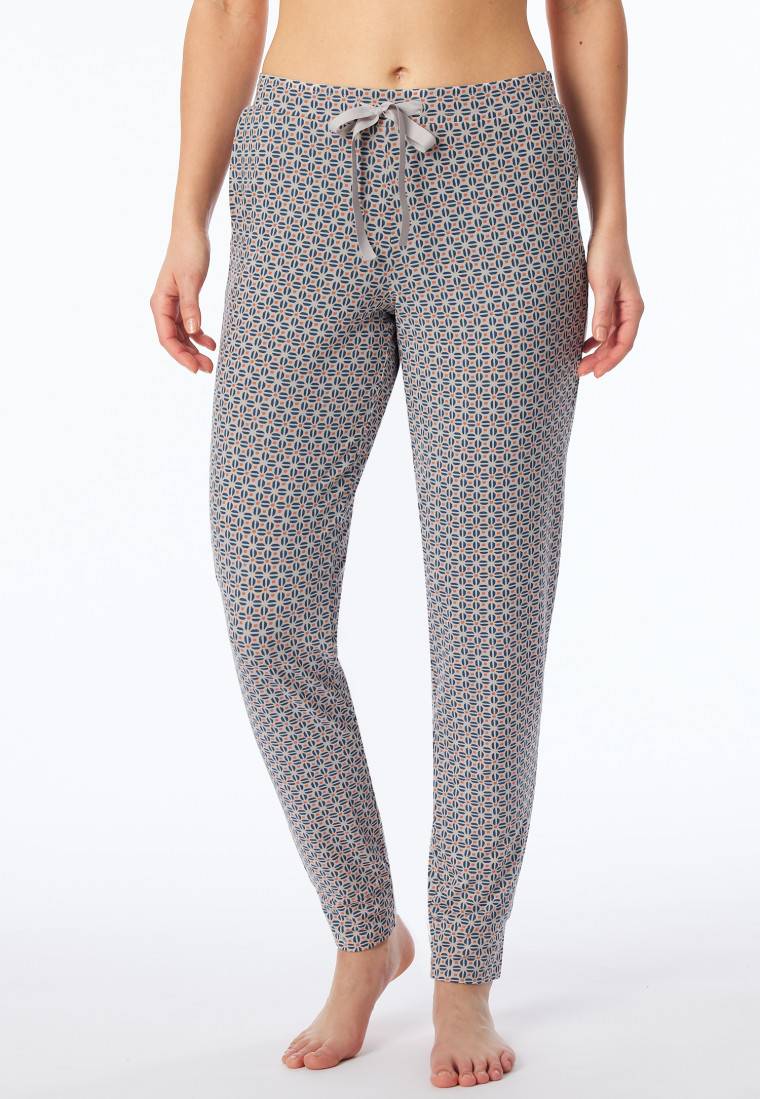 Schiesser Hose lang Bündchen multicolor floral gemustert - Mix+Relax Begrenztes Angebot