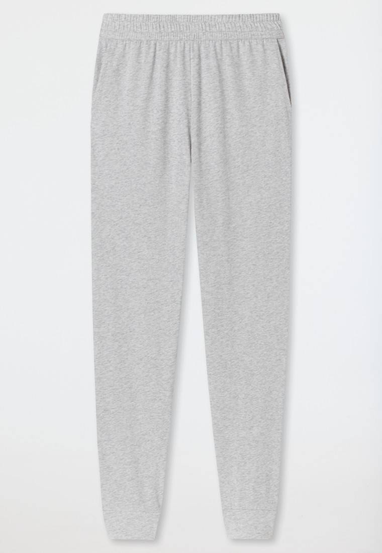 Schiesser Hose lang Bündchen grau-meliert - Mix+Relax Black Friday