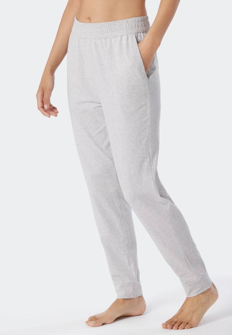 Schiesser Hose lang Bündchen grau-meliert - Mix+Relax Black Friday