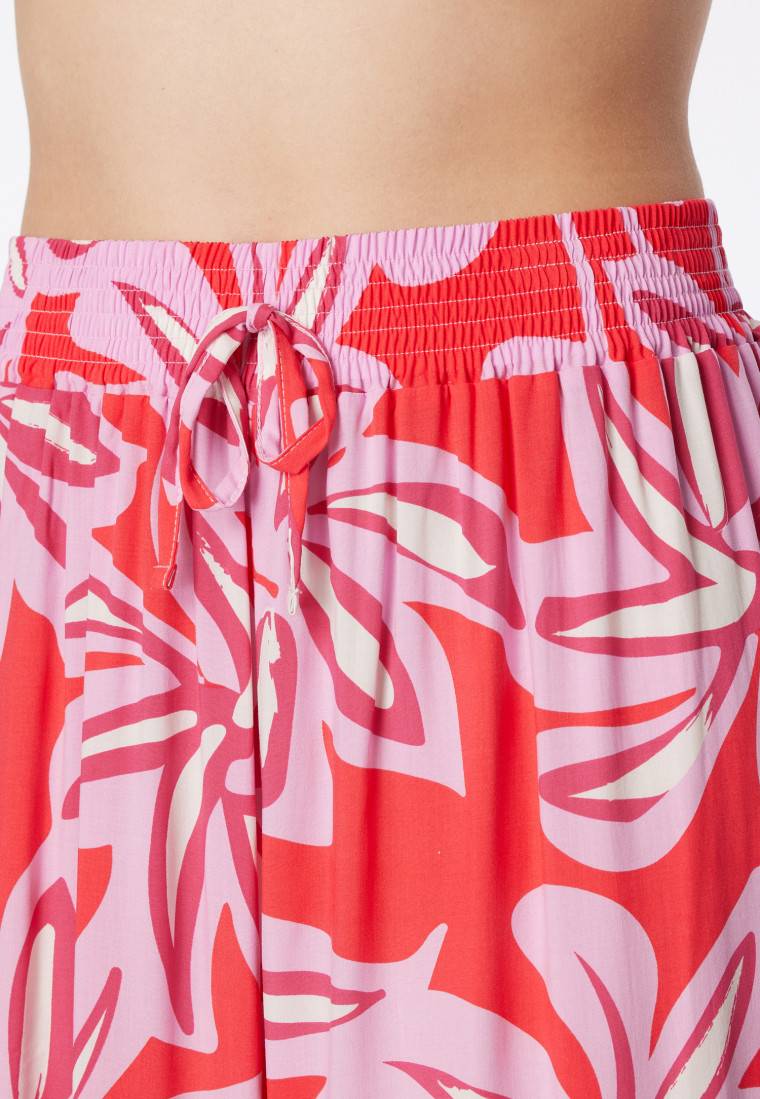 Schiesser Loungehose lang Viskose Blumenprint multicolor - Mix+Relax Blitzangebot