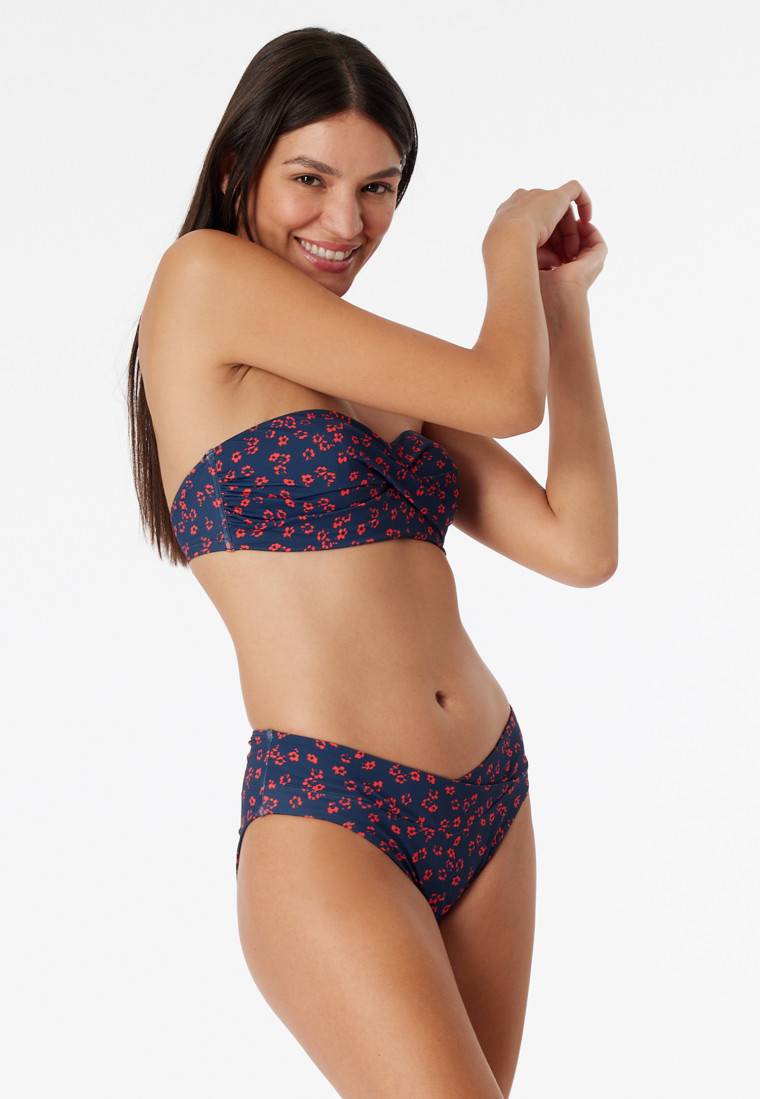 Schiesser Midi-Bikinislip V-Form Blumenprint multicolor - Aqua Mix & Match
