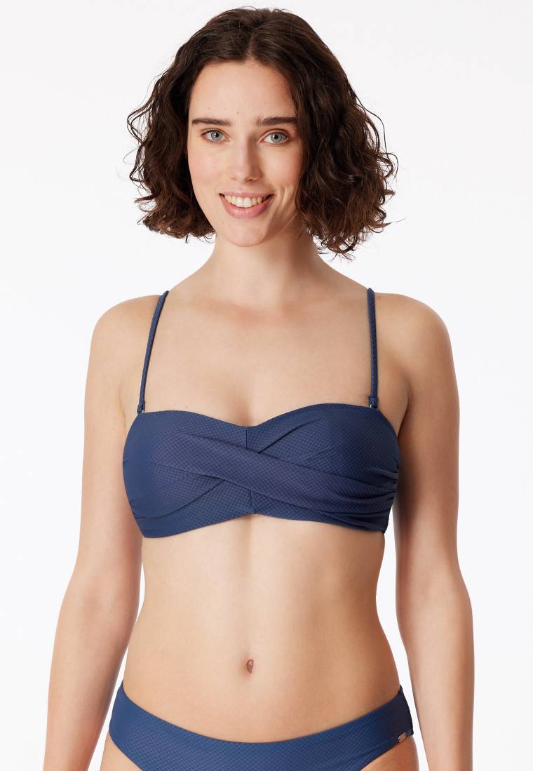 Schiesser Bikini Bandeau-Top variable Träger blau - Aqua Mix & Match Tägliche Deals
