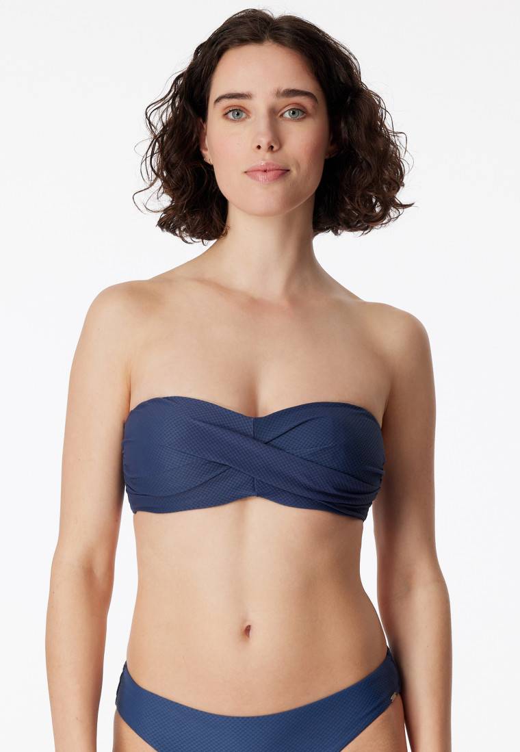 Schiesser Bikini Bandeau-Top variable Träger blau - Aqua Mix & Match Tägliche Deals