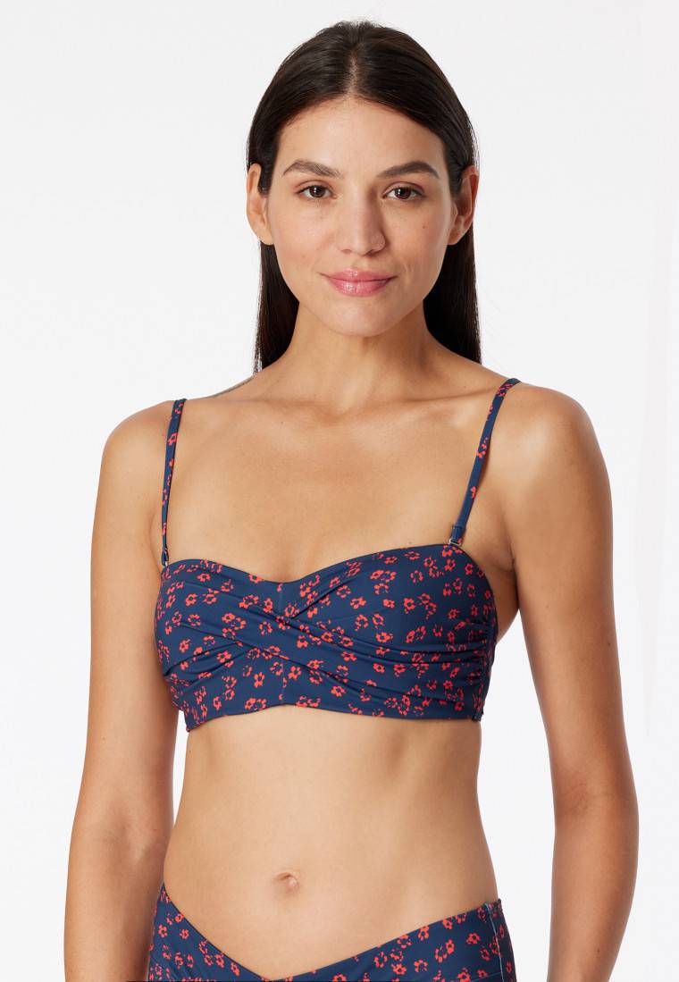 Schiesser Bikini Bandeau-Top variable Träger multicolor - Aqua Mix & Match Riesige Ersparnisse