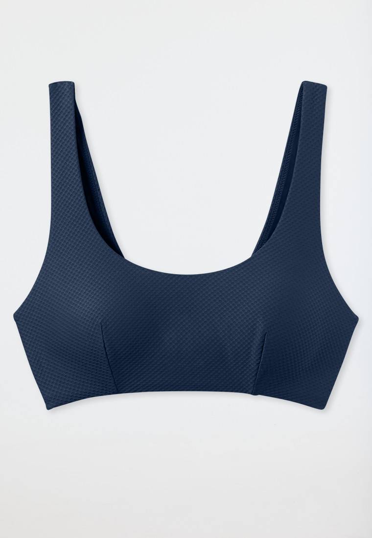Schiesser Bikini Bustier-Top herausnehmbare Pads blau - Aqua Mix & Match VIP-Rabatte
