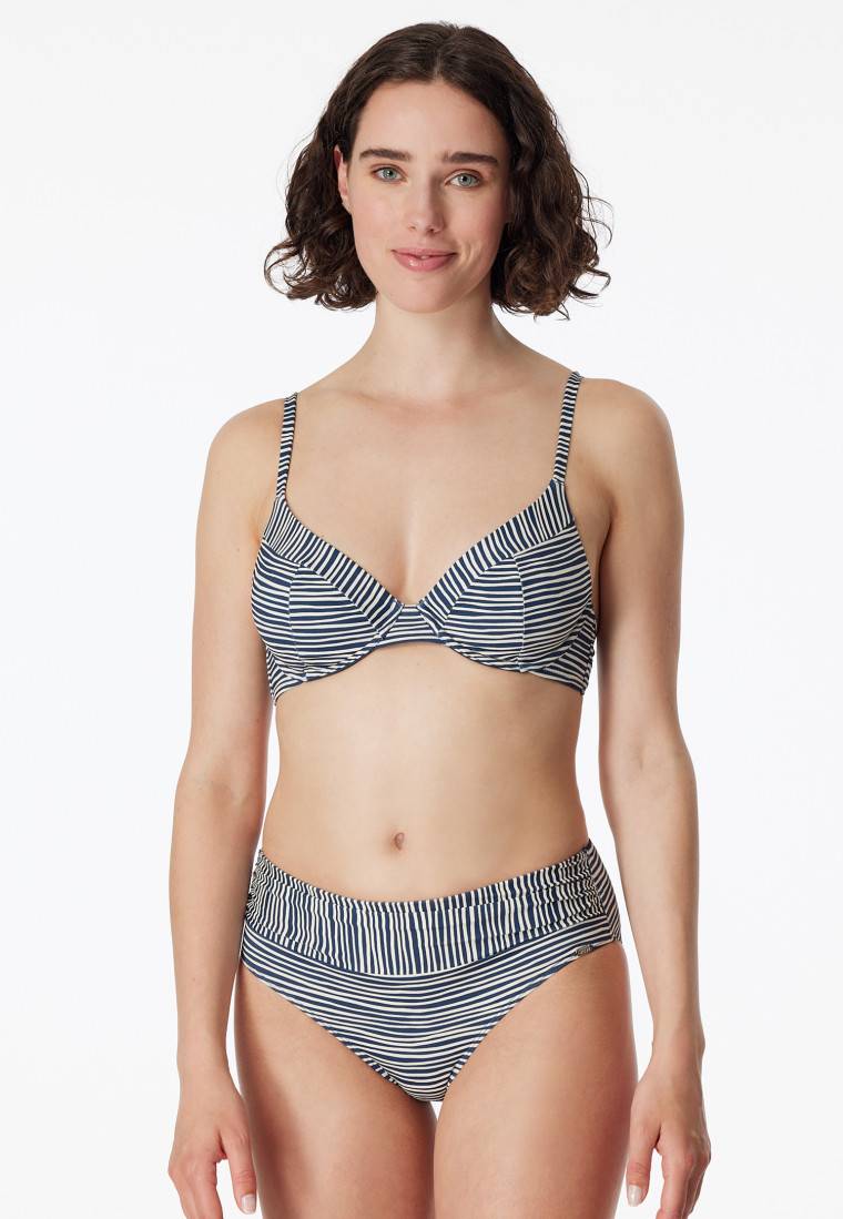 Schiesser Bügel-Bikini verstellbare Träger Midi-Slip mehrfarbig gestreift - Ocean Dive Tiefpreis