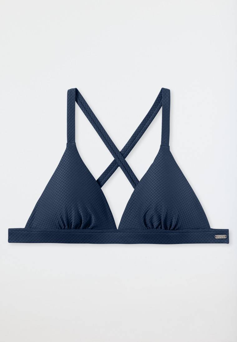 Schiesser Bikini Triangel-Top herausnehmbare Pads variable Träger blau - Aqua Mix & Match Begrenzte Freigabe
