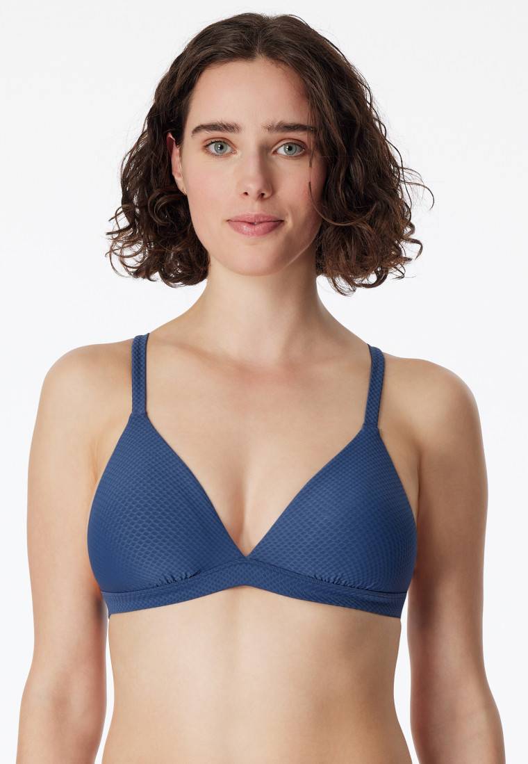 Schiesser Bikini Triangel-Top herausnehmbare Pads variable Träger blau - Aqua Mix & Match Begrenzte Freigabe