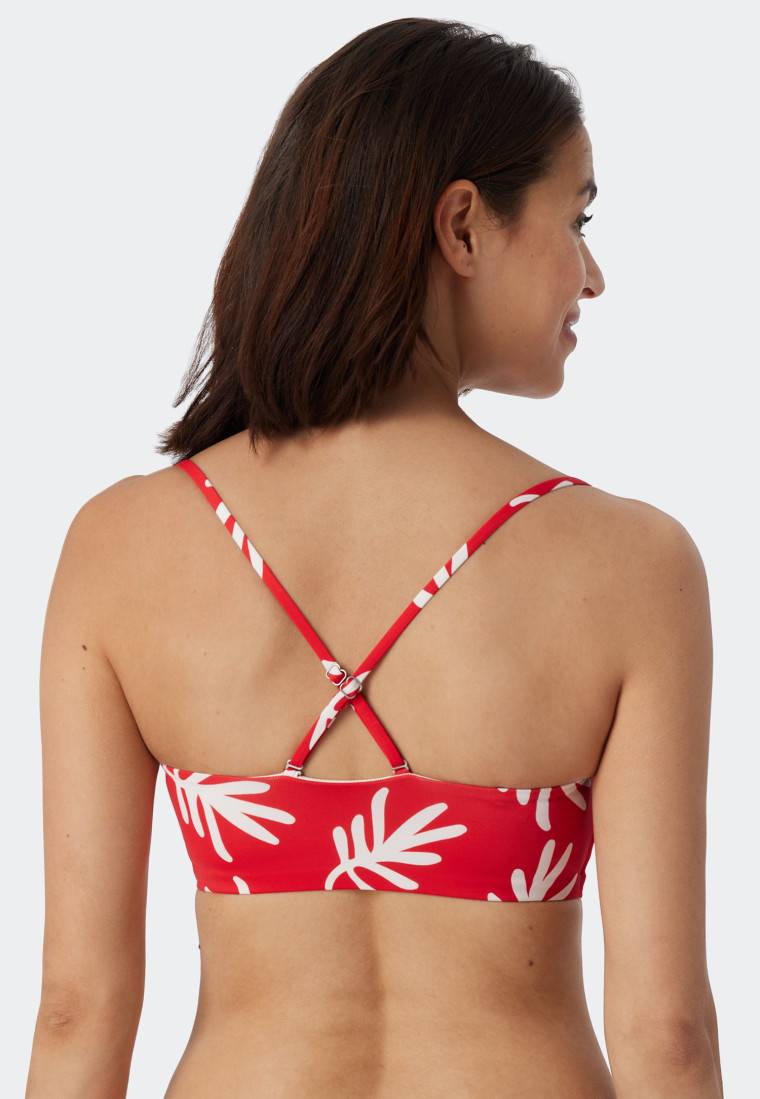 Schiesser Bandeau Bikini-Top gefüttert Softcups variable Träger Korallen rot - Mix & Match Coral Life Letzte 2 Tage