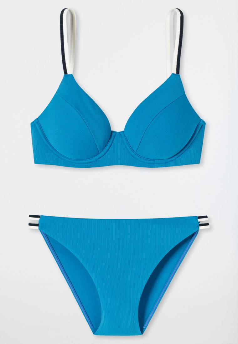 Schiesser Bügel-Bikini-Set variable Träger Mini-Slip Ripp-Optik aquarium - Underwater Zeitbegrenzte Promotion