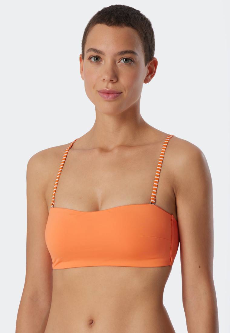 Schiesser Bandeau Bikini-Top gefüttert Softcups variable Träger orange - Mix & Match Reflections Bis zu 60% Rabatt
