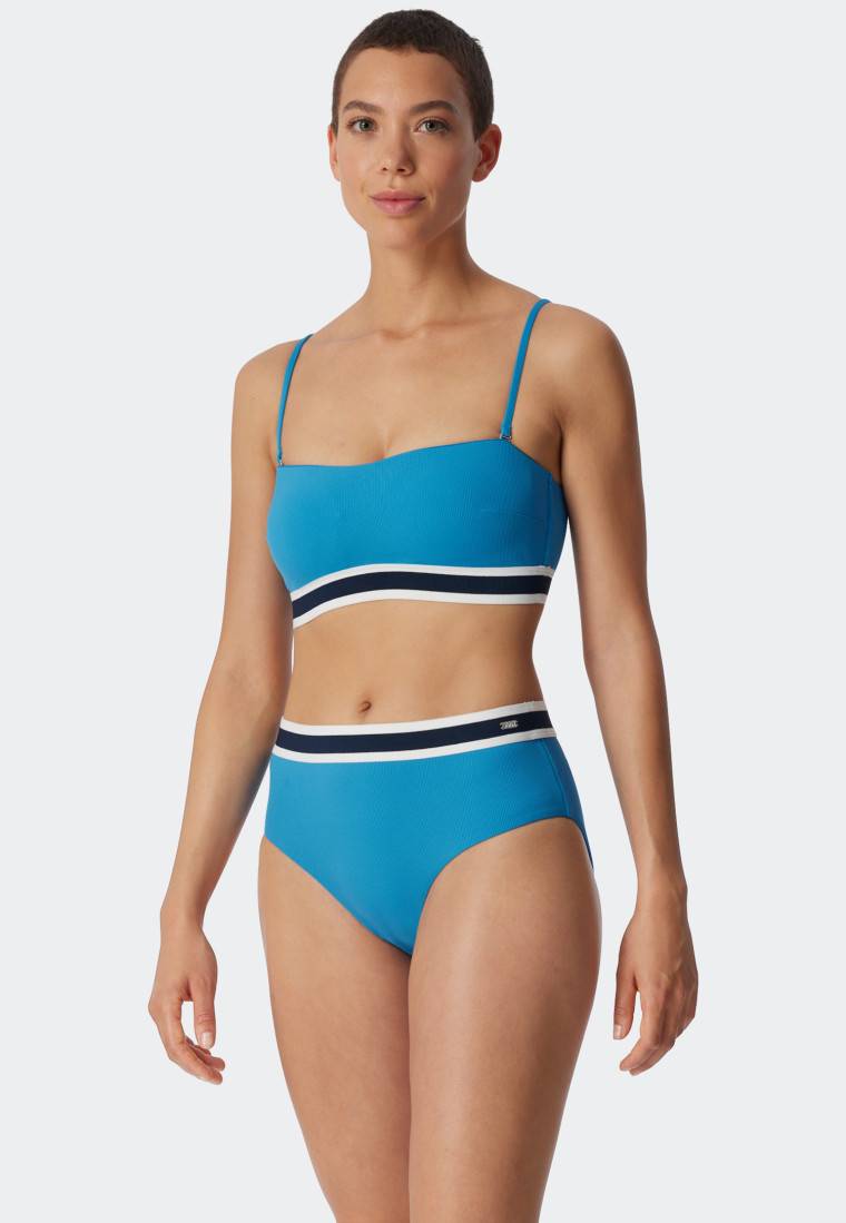 Schiesser Bandeau Bikini-Set Softpads variable Träger Midi-Slip Ripp-Optik aquarium - Underwater Discount Store für neue Produkte