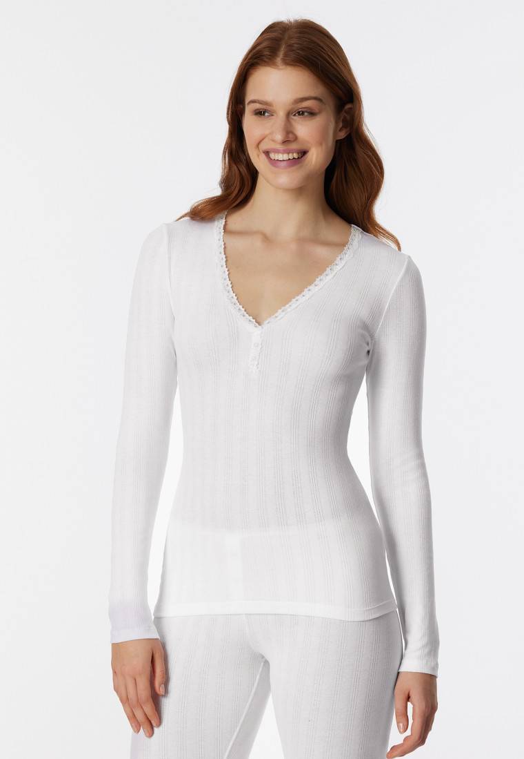 Schiesser Shirt langarm weiß - Revival Agathe Clearance-Verkauf