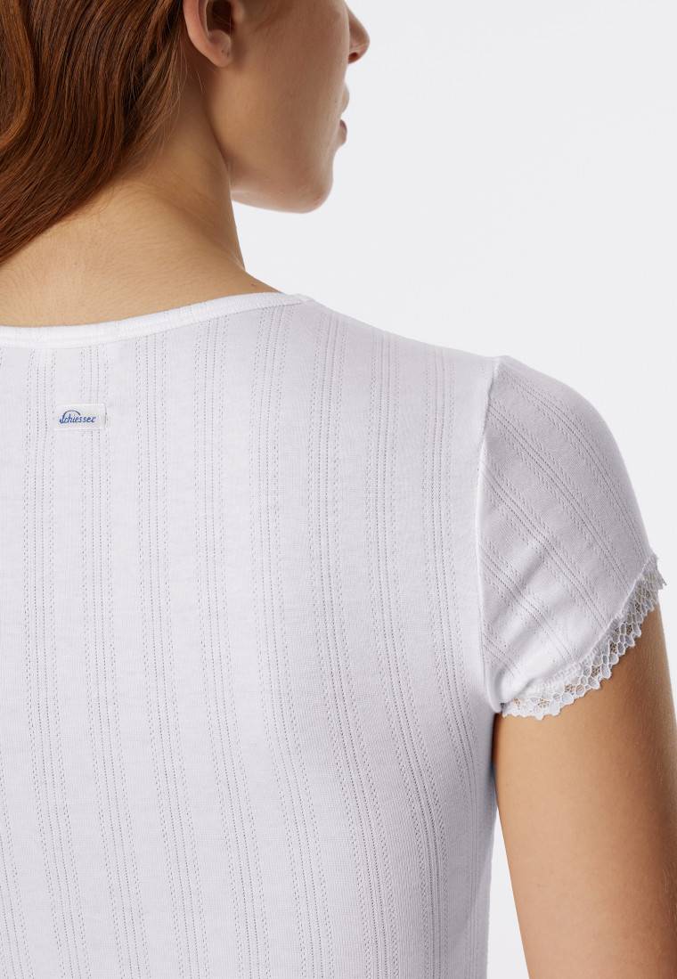 Schiesser Shirt kurzarm weiß - Revival Agathe Begrenzt auf 3 Tage