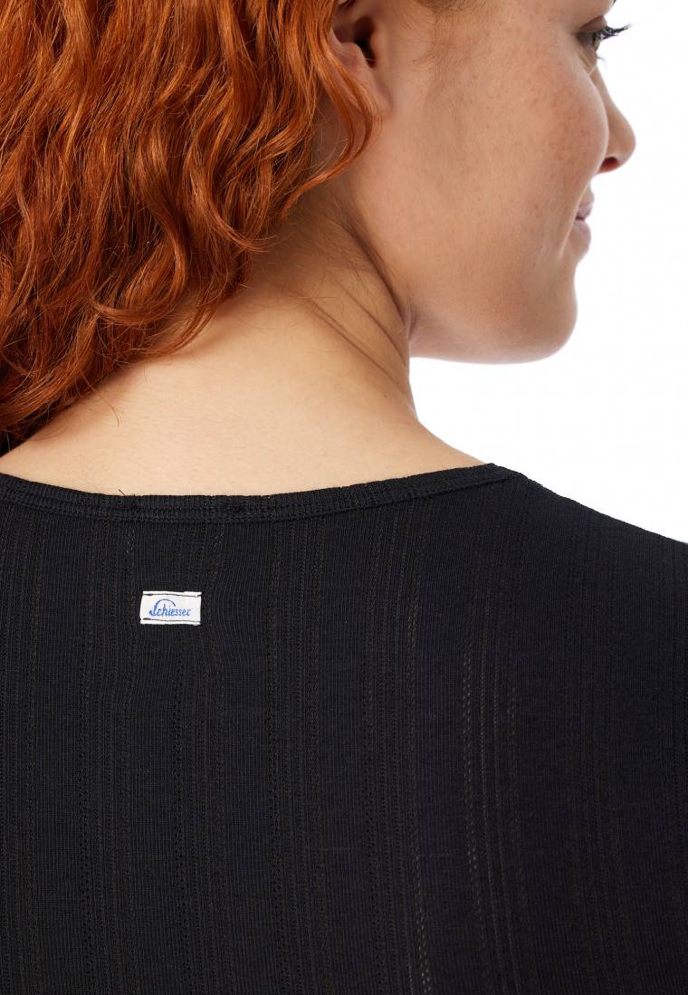 Schiesser Shirt kurzarm schwarz - Revival Agathe Speichern exportieren