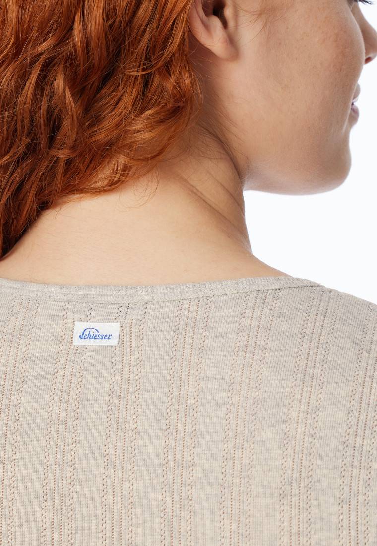 Schiesser Shirt kurzarm grau meliert - Revival Agathe 2025