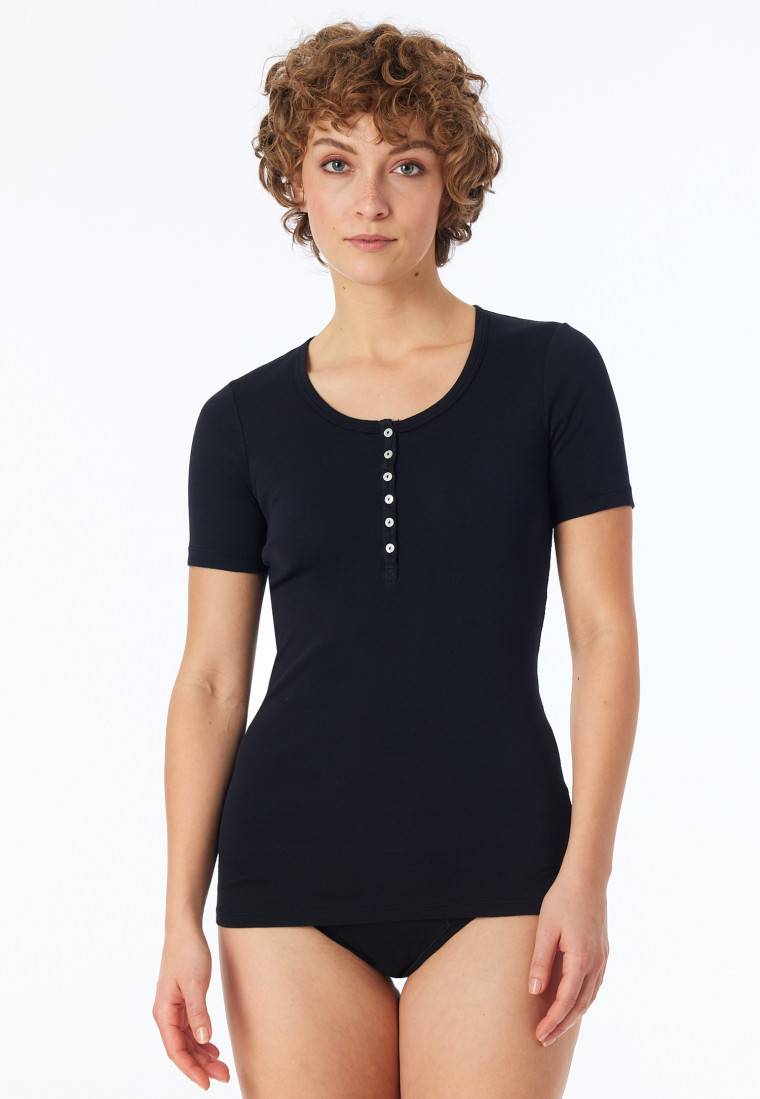 Schiesser Shirt kurzarm schwarz - Revival Berta Online