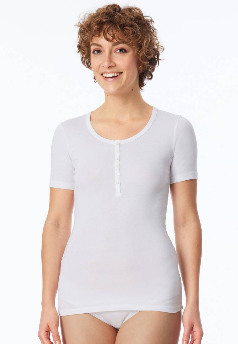 Schiesser Shirt kurzarm weiß - Revival Berta Outlet