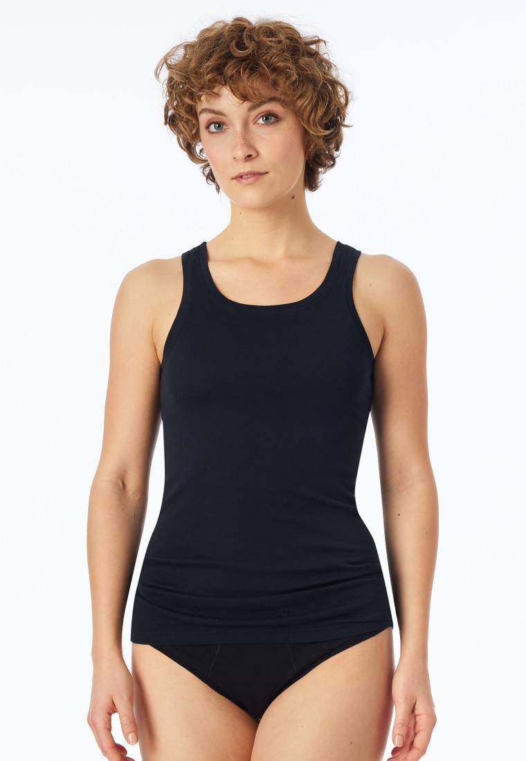 Schiesser Top schwarz - Revival Berta Schlussverkauf
