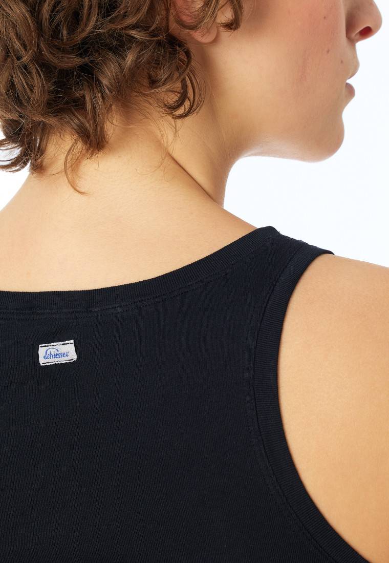 Schiesser Top schwarz - Revival Berta Schlussverkauf