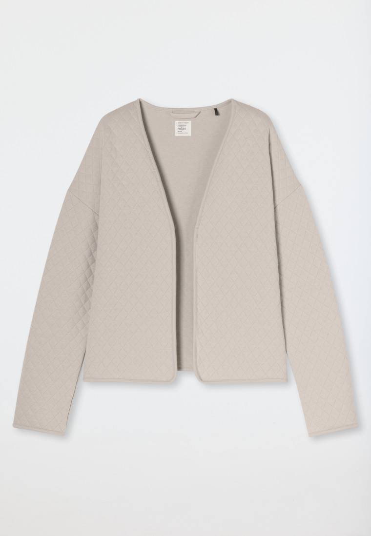 Schiesser Jacke Jersey-Quiltstoff und Sweatware beige - Mix+Relax Günstiger Verkauf