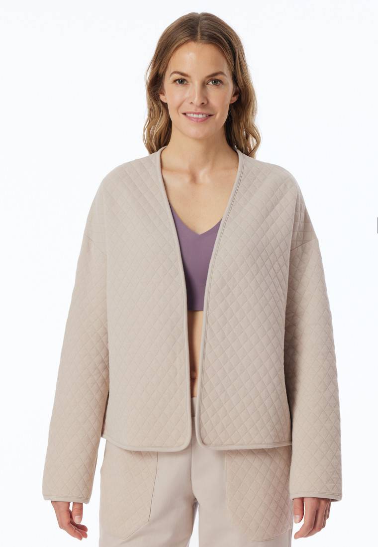 Schiesser Jacke Jersey-Quiltstoff und Sweatware beige - Mix+Relax Günstiger Verkauf