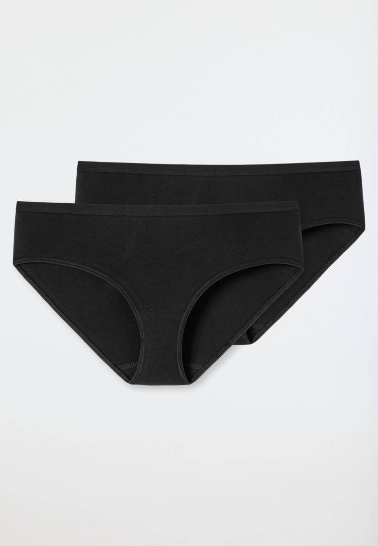 Schiesser Hipster 2er-Pack Organic Cotton schwarz - 95/5 Fabrik Onlineshop
