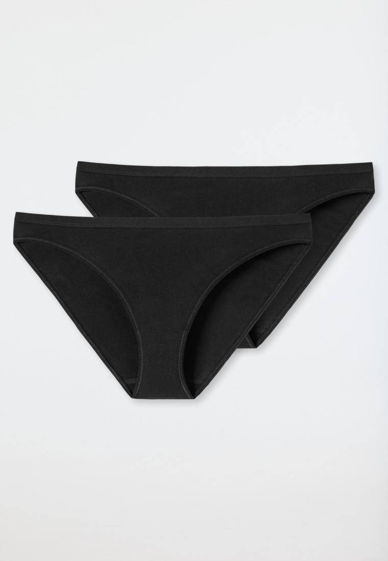 Schiesser Mini 2er-Pack Organic Cotton schwarz - 95/5 Fabrikpreis