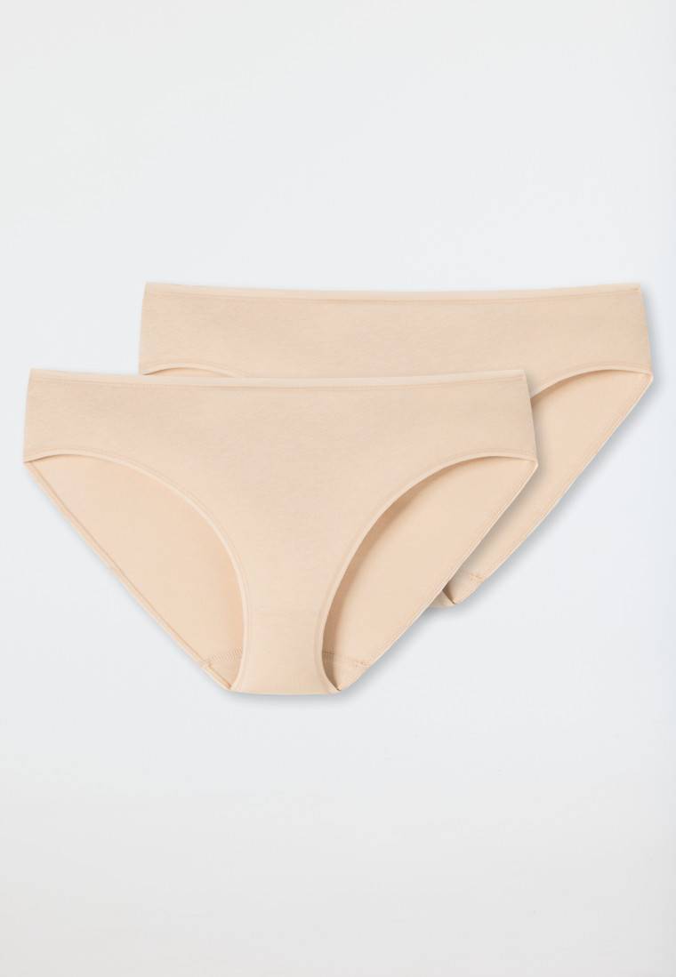 Schiesser Tai-Slip 2er-Pack Organic Cotton sand - 95/5 Versandkostenfrei
