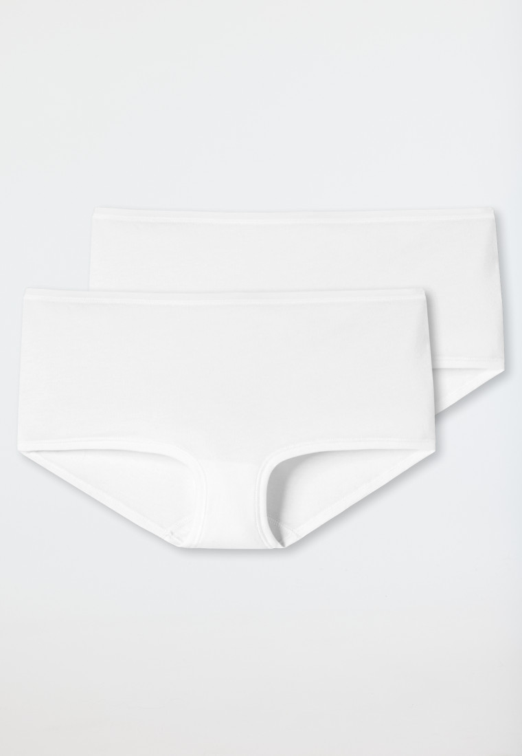 Schiesser Shorts 2er-Pack Organic Cotton weiß - 95/5 Großer Ausverkauf