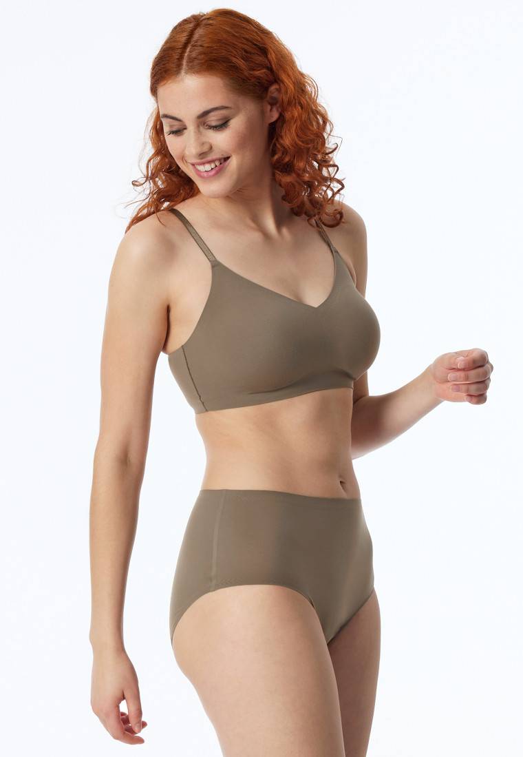 Schiesser Maxi-Slip Microfaser taupe - Invisible Soft