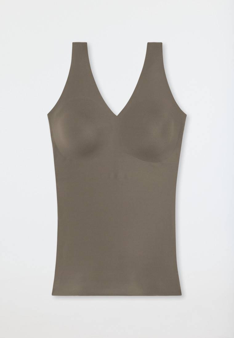Schiesser Trägertop Mikrofaser herausnehmbare Pads taupe - Invisible Soft Große Rabatte