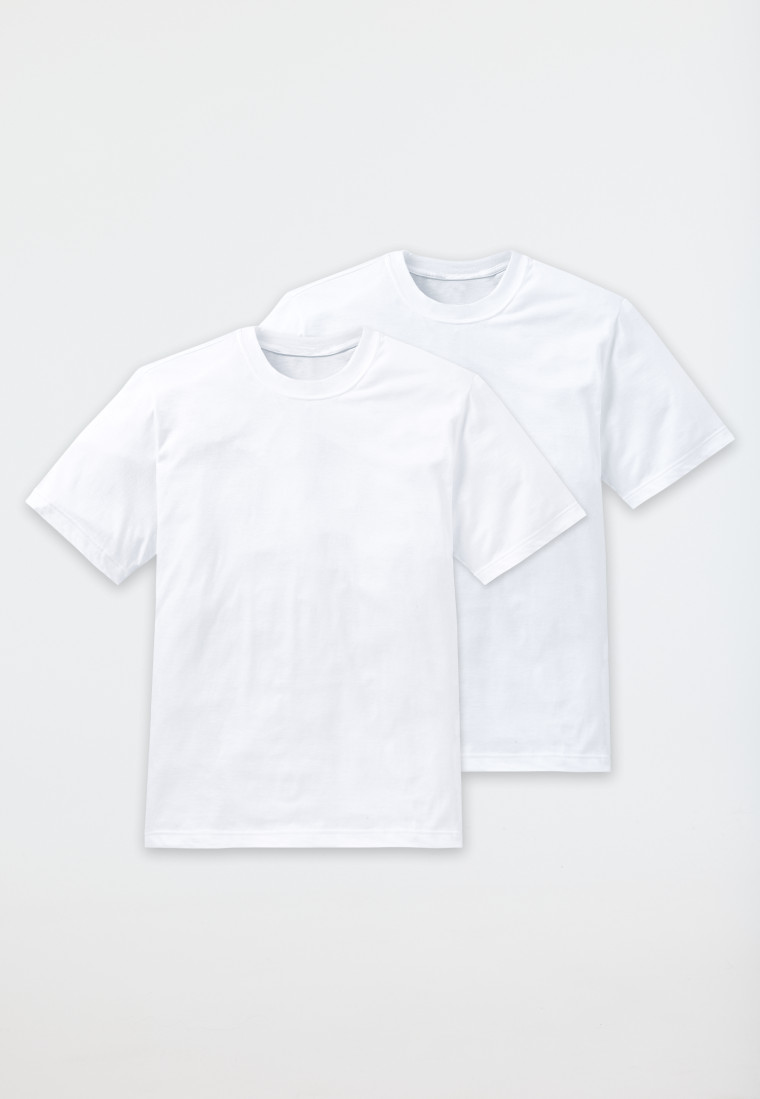 Schiesser Shirt kurzarm Jersey 2er-Pack rundhals weiß - American T-Shirt Saisonale Angebote