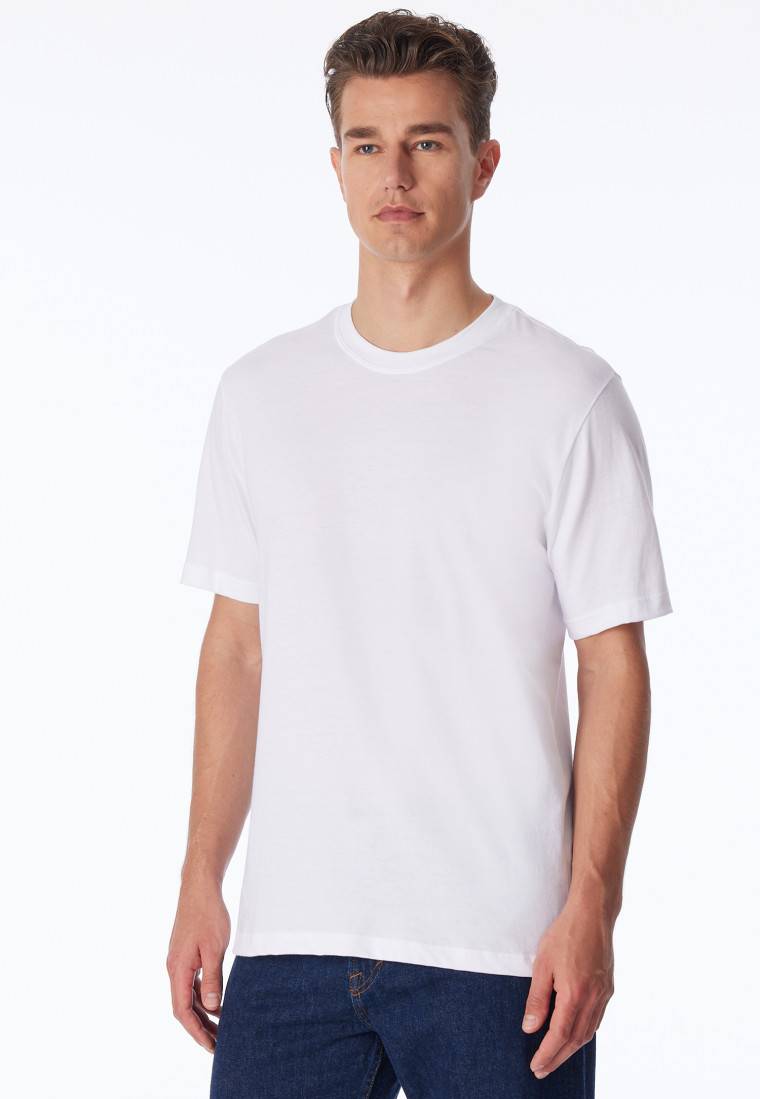 Schiesser Shirt kurzarm Jersey 2er-Pack rundhals weiß - American T-Shirt Saisonale Angebote