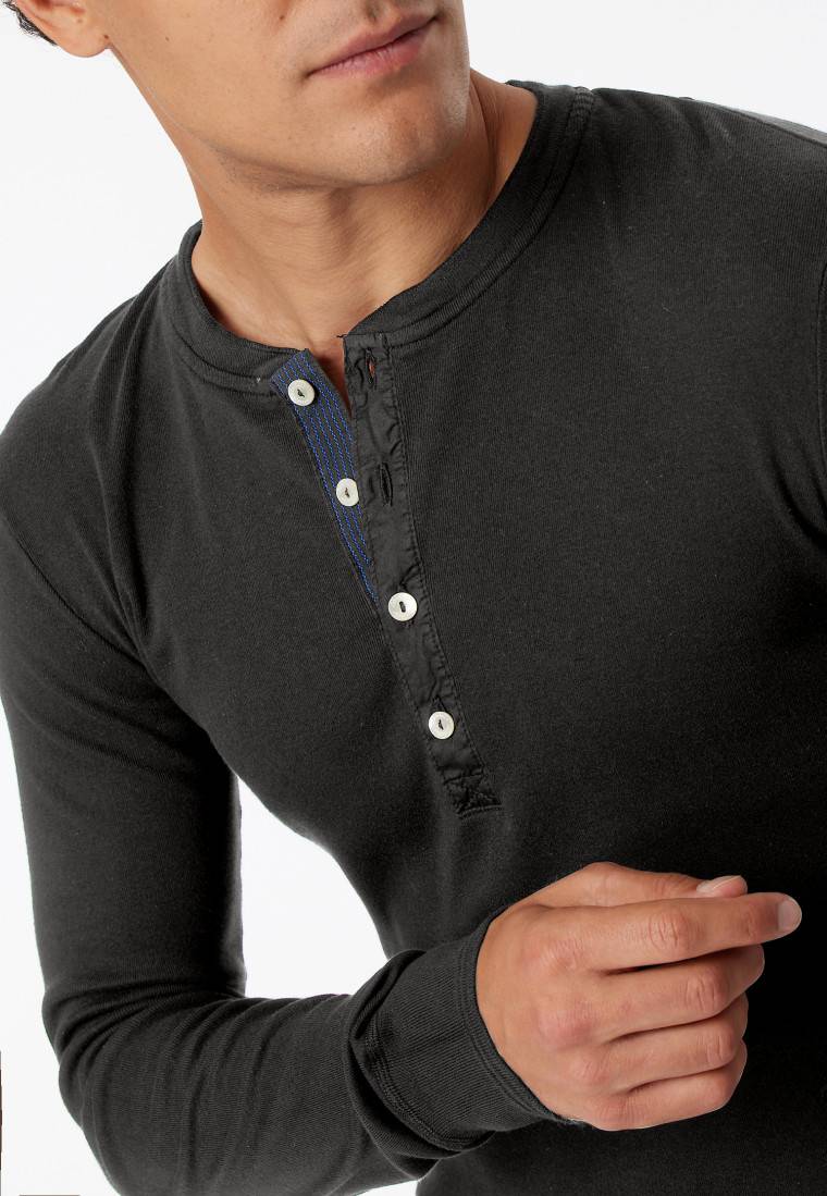 Schiesser Shirt langarm anthrazit - Revival Karl-Heinz Riesige Ersparnisse