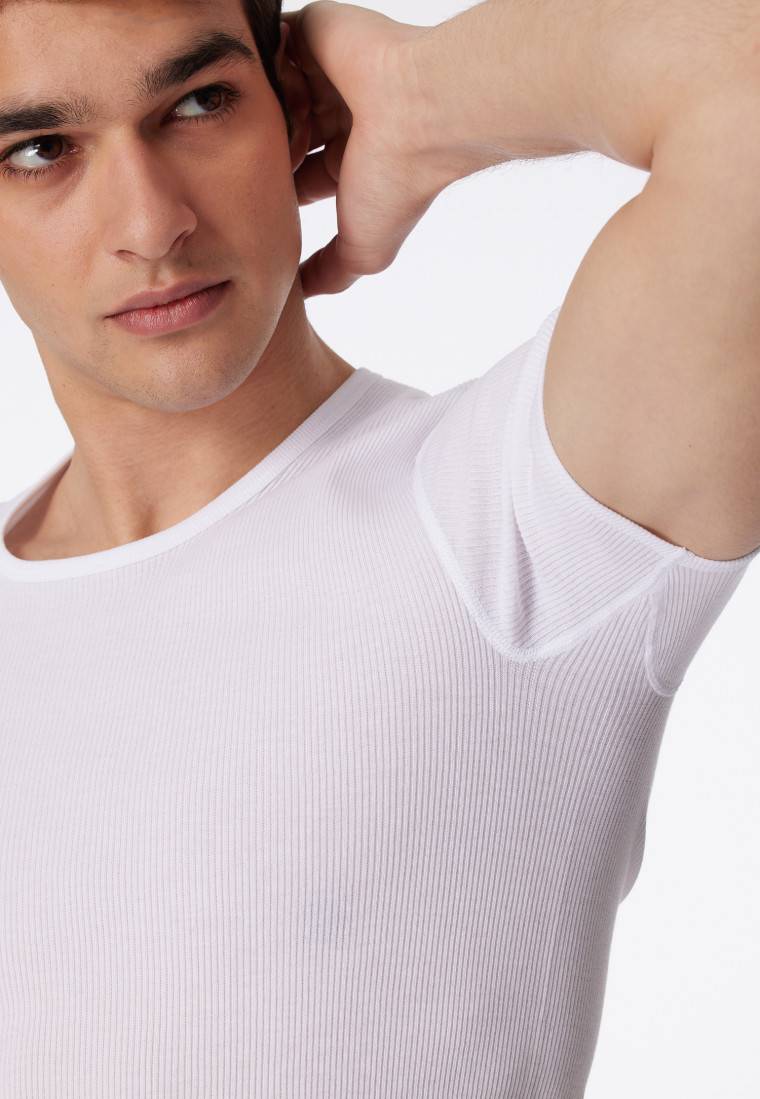 Schiesser Shirt kurzarm Doppelripp weiß - Original Classics Kostenlose Rückgabe