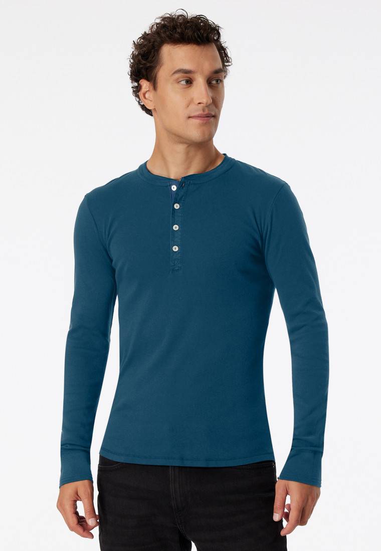 Schiesser Shirt langarm jeansblau - Revival Karl-Heinz Begrenzte Freigabe