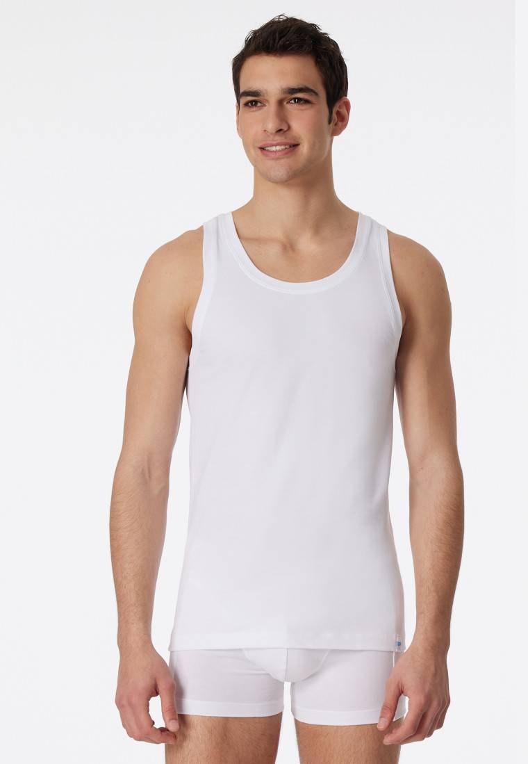 Schiesser Unterhemd weiß - Long Life Cotton Letzter Tag