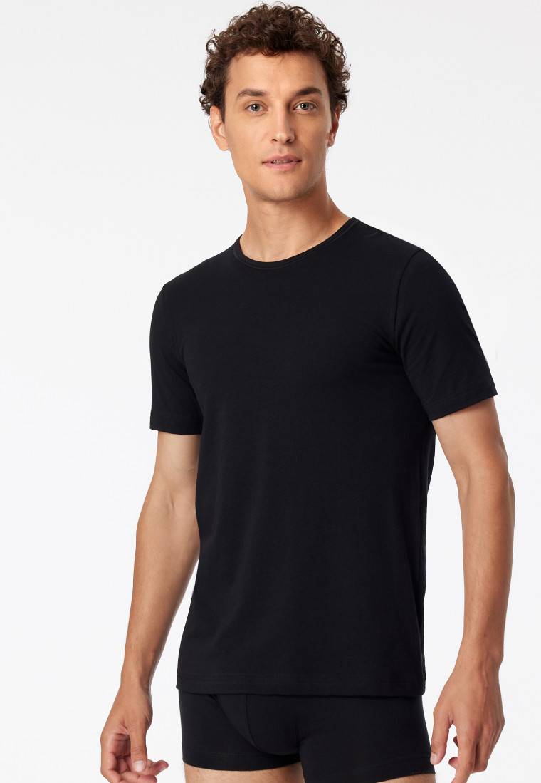 Schiesser Shirts kurzarm 2er-Pack Organic Cotton Rundhals schwarz - 95/5 Zeitbegrenzte Promotion