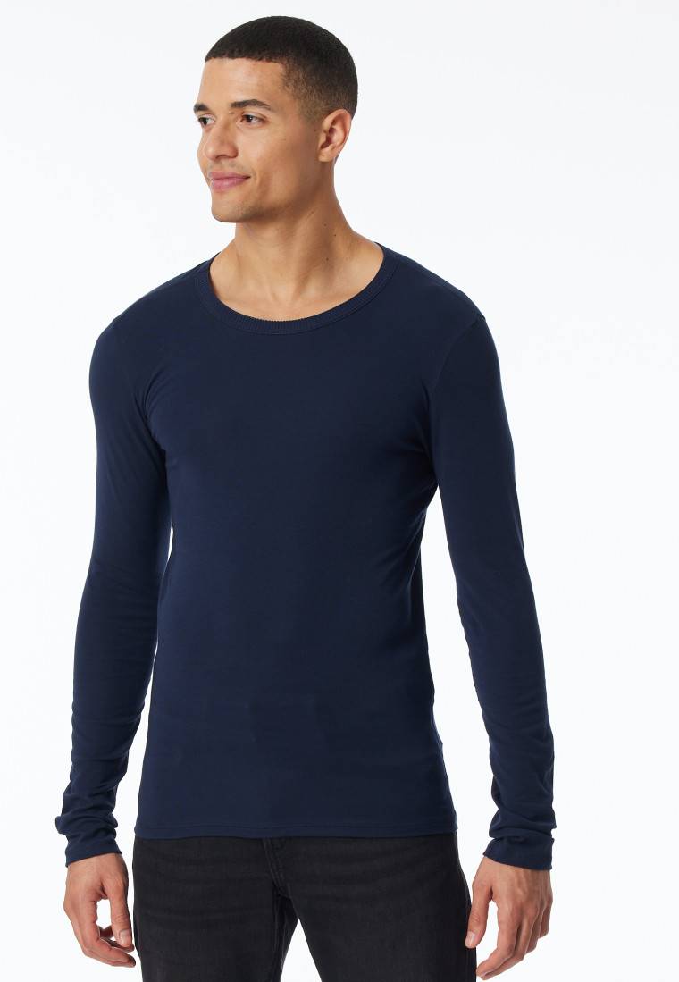 Schiesser Shirt langarm dunkelblau - Revival Ludwig Nur für heute
