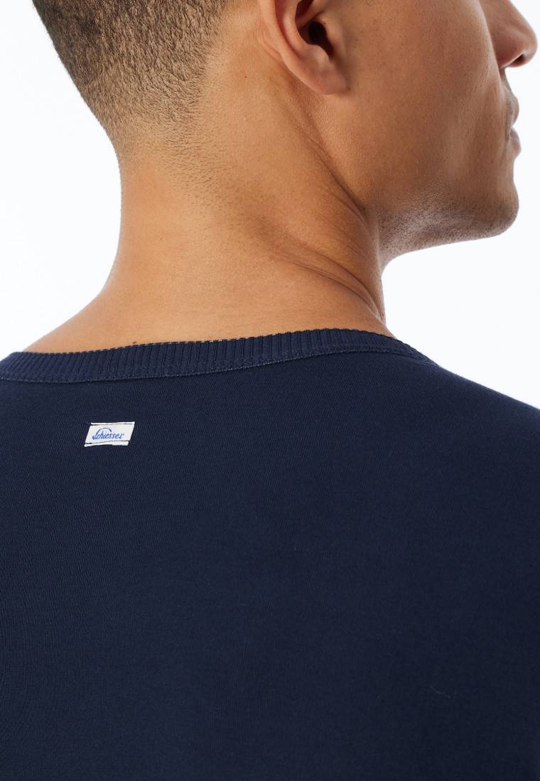 Schiesser Shirt langarm dunkelblau - Revival Ludwig Nur für heute