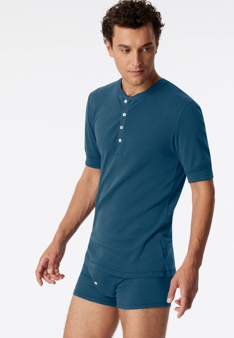 Schiesser Shirt kurzarm jeansblau - Revival Karl-Heinz