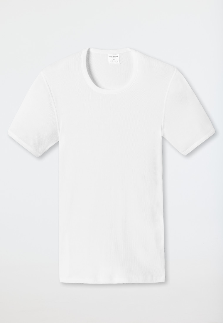Schiesser Shirt kurzarm Doppelripp weiß - Essentials Super Rabatt
