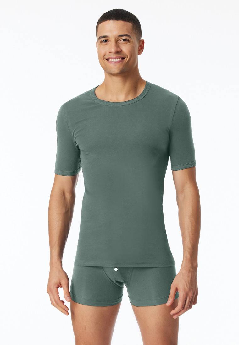 Schiesser Shirt kurzarm grün - Revival Ludwig