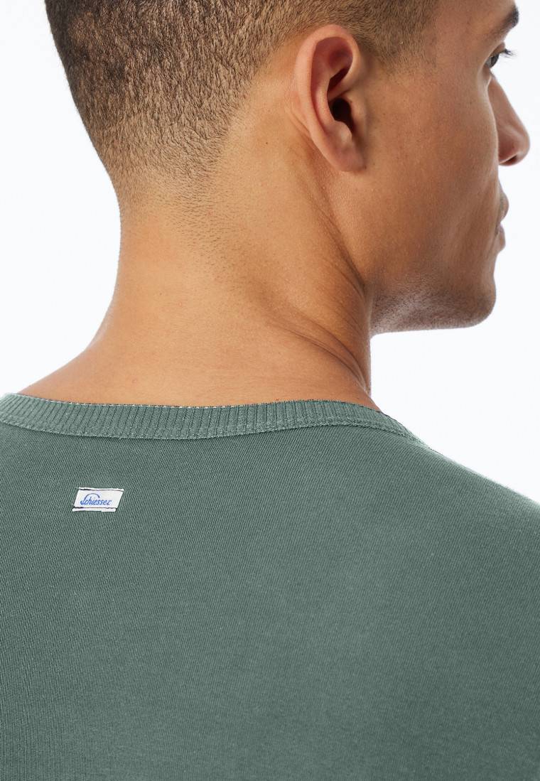 Schiesser Shirt kurzarm grün - Revival Ludwig Riesige Rabatte
