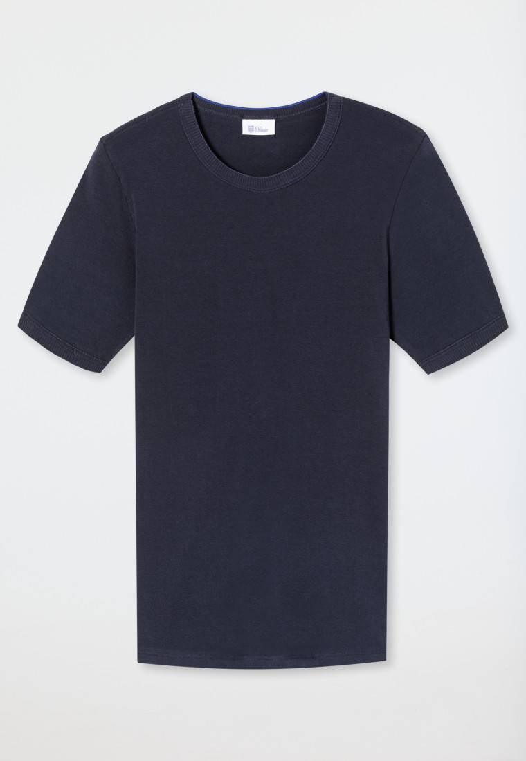 Schiesser Shirt kurzarm dunkelblau - Revival Ludwig 50% Rabatt mit kostenlosem Versand