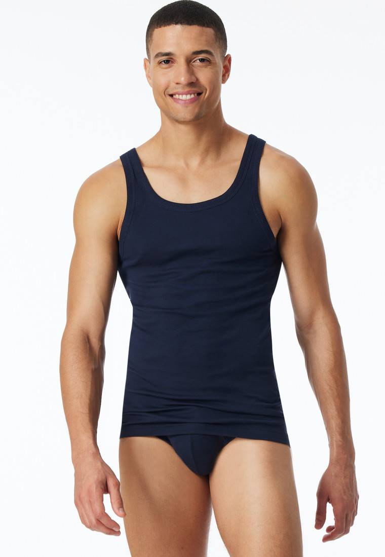 Schiesser Tank Top dunkelblau - Revival Ludwig
