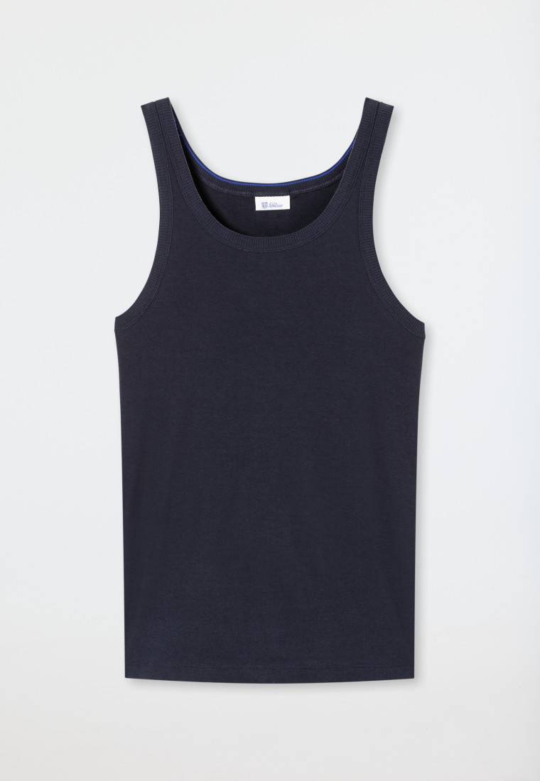 Schiesser Tank Top dunkelblau - Revival Ludwig Kostenloser Versand international