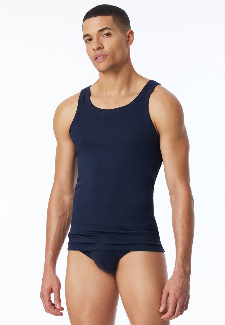 Schiesser Tank Top dunkelblau - Revival Ludwig Kostenloser Versand international